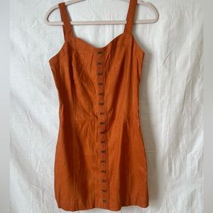 Burnt orange, size small, overall dress